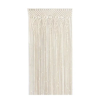 Boho cream macrame door curtain wall hanging for living room