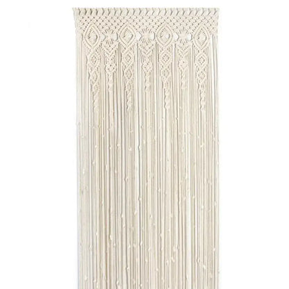 Boho cream macrame door curtain wall hanging for living room