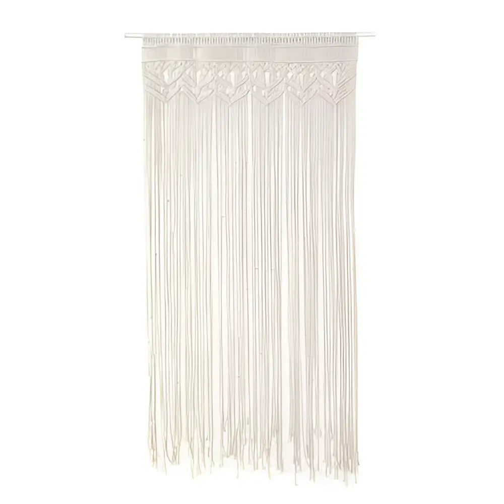 Boho cream macrame door curtain wall hanging for living room