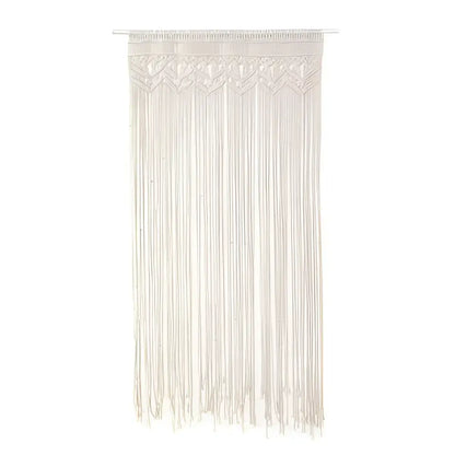 Boho cream macrame door curtain wall hanging for living room