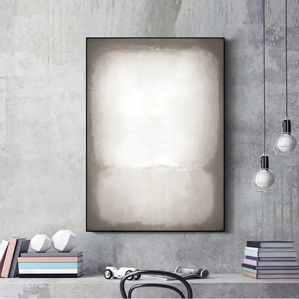 Handmade abstract oil painting blue & gold wall art living room