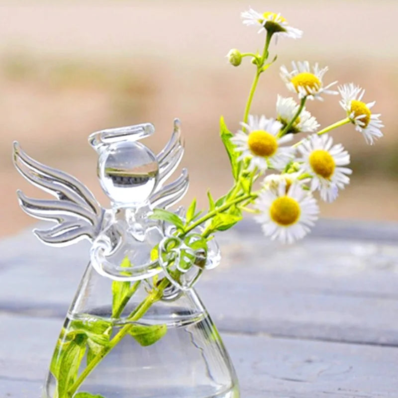 DecorBites™ Handmade Angel Glass Vase - Home Decor