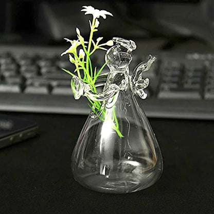 DecorBites™ Handmade Angel Glass Vase - Home Decor