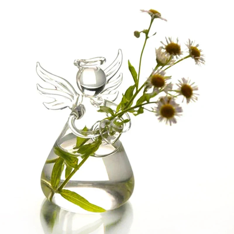 DecorBites™ Handmade Angel Glass Vase - Home Decor