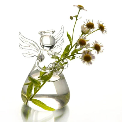 DecorBites™ Handmade Angel Glass Vase - Home Decor