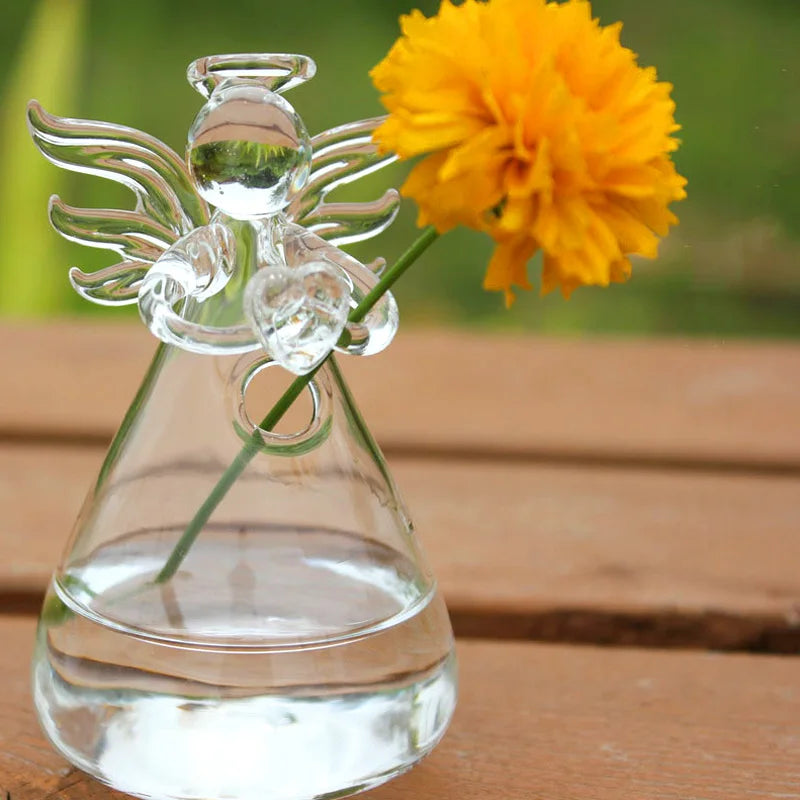 DecorBites™ Handmade Angel Glass Vase - Home Decor