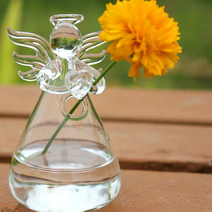 DecorBites™ Handmade Angel Glass Vase - Home Decor