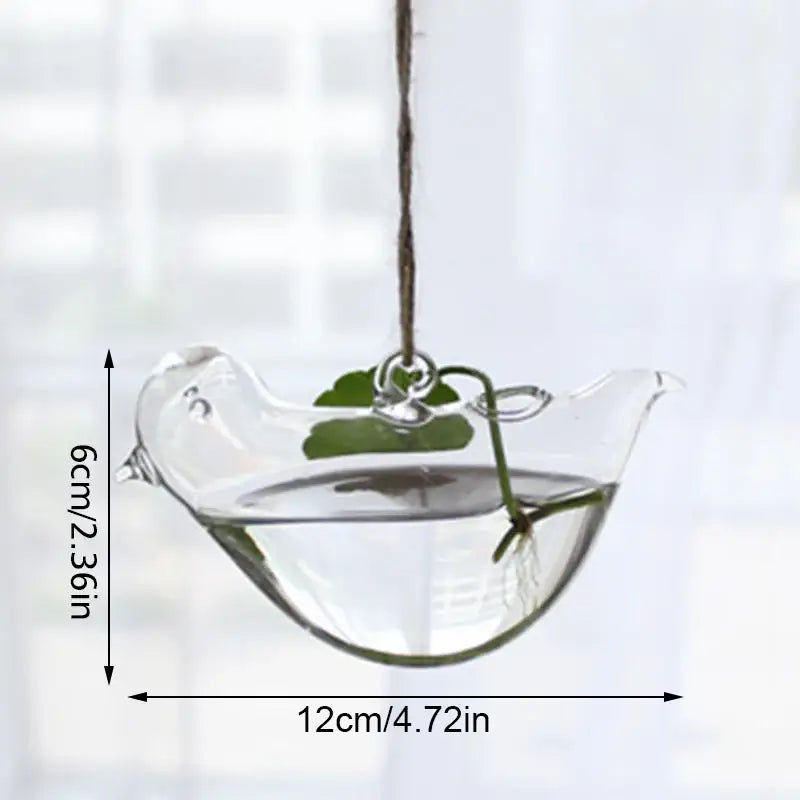 Clear glass angel vase living room home decor