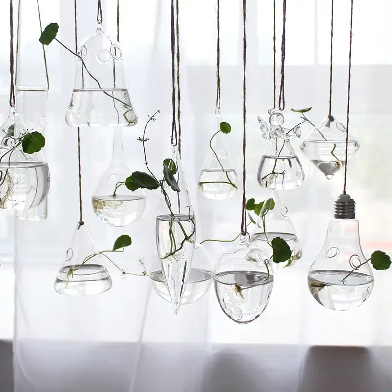Clear glass angel vase living room home decor