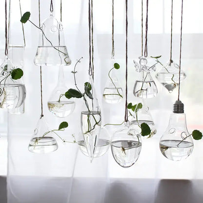 Clear glass angel vase living room home decor