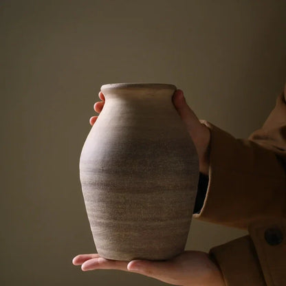 DecorBites™ Handmade Ceramic Vase Retro Style Home Decoration