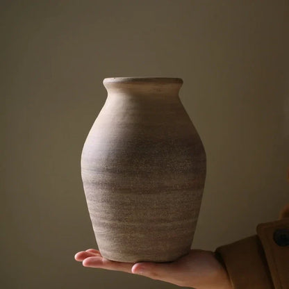 DecorBites™ Handmade Ceramic Vase Retro Style Home Decoration