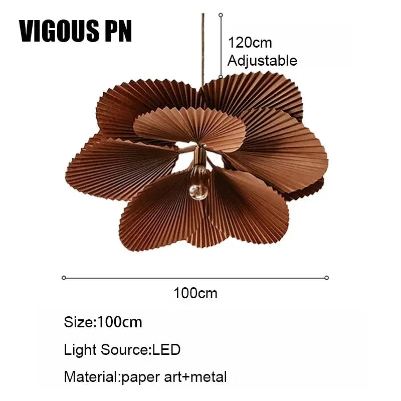 handmade floral chandelier brown wooden dining room light
