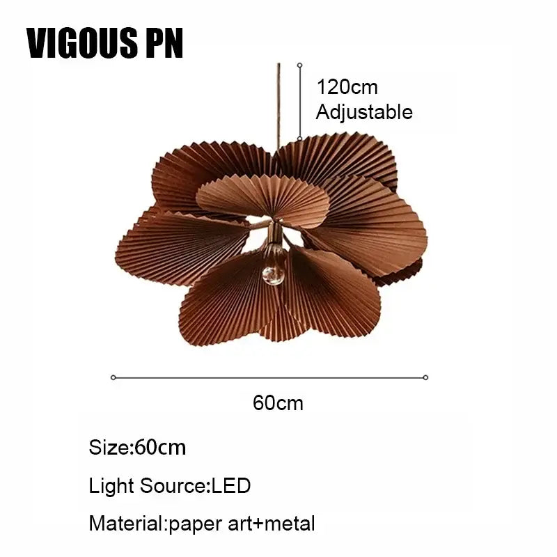 handmade floral chandelier brown wooden dining room light