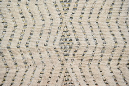 Handmade moroccan azilal rug 240x155cm cream & brown bedroom decor