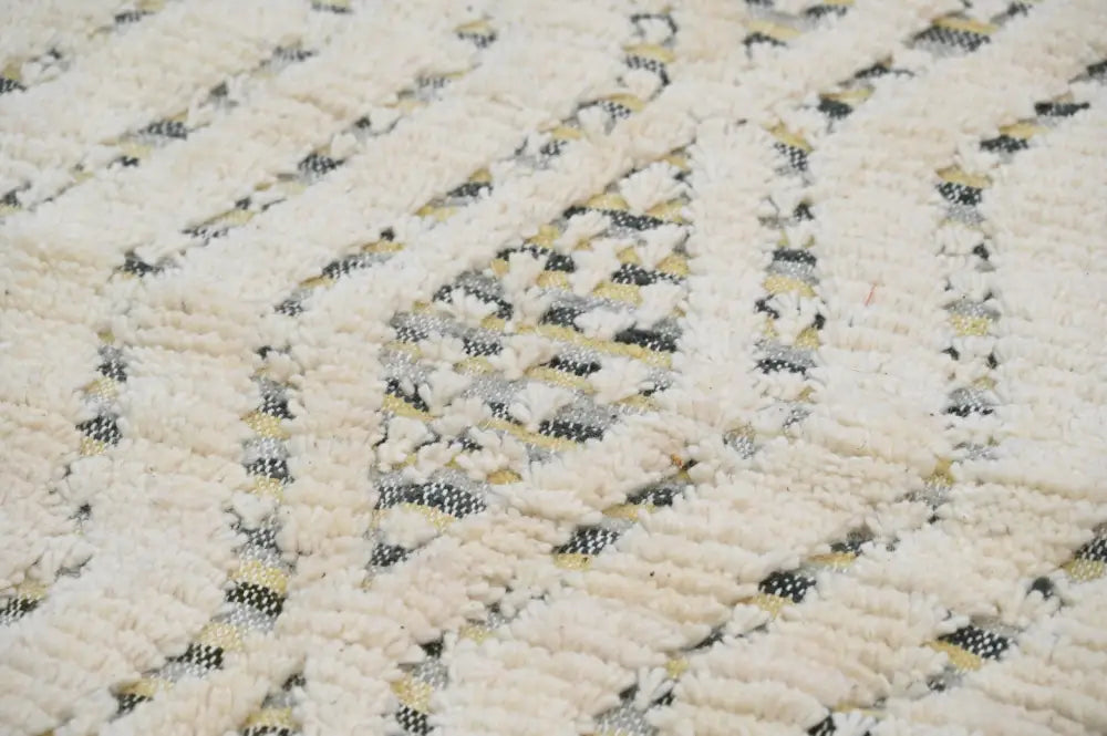 Handmade moroccan azilal rug 240x155cm cream & brown bedroom decor