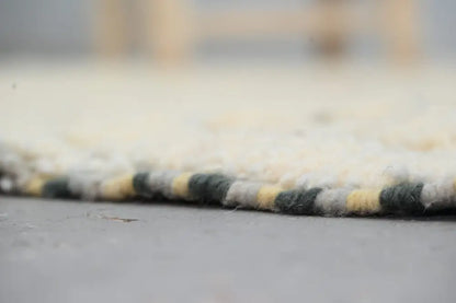 Handmade moroccan azilal rug 240x155cm cream & brown bedroom decor