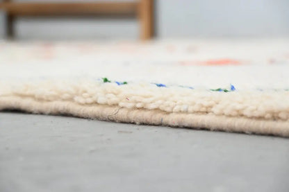 Beige geometric handmade moroccan azilal rug living room decor
