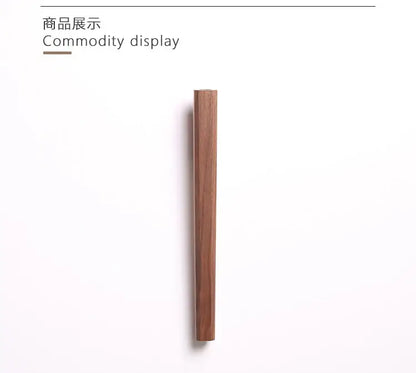 Handmade nordic dark wood wall vase living room solid wood decor