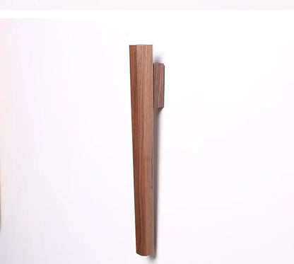 Handmade nordic dark wood wall vase living room solid wood decor