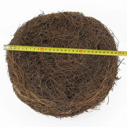 Rustic brown rattan bird nest with eggs living room decor garden set