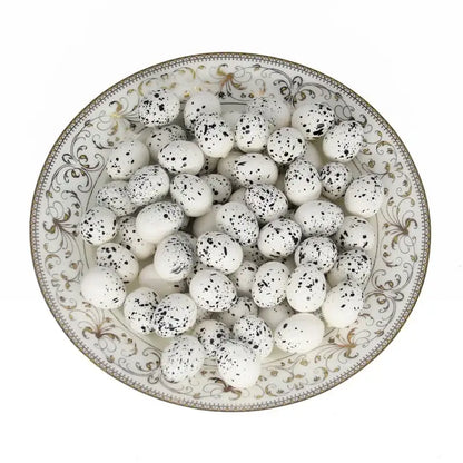 Rustic brown rattan bird nest with eggs living room decor garden set