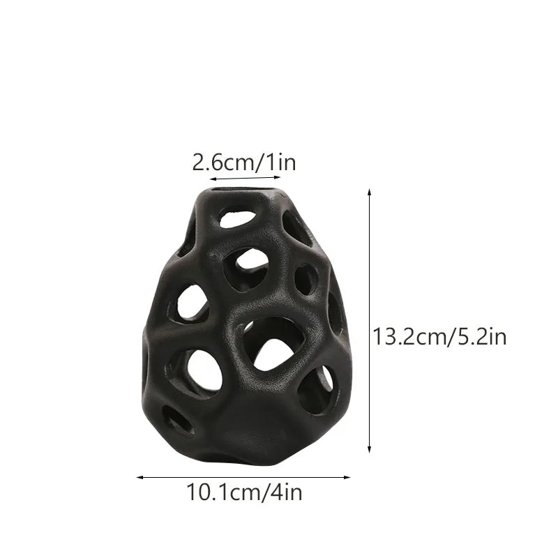 DecorBites™ Hollow Out Ceramic Vase - Nordic Style