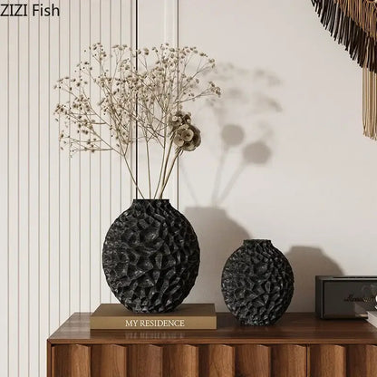 honeycomb vase terracotta ceramic desk decor for office