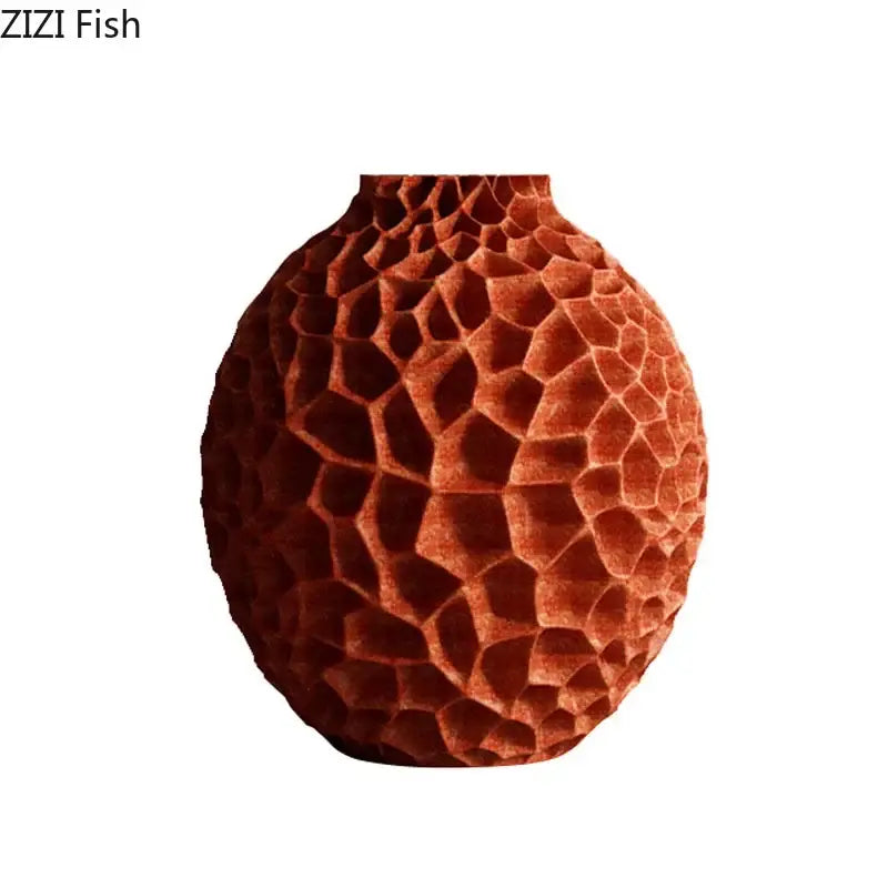 honeycomb vase terracotta ceramic desk decor for office