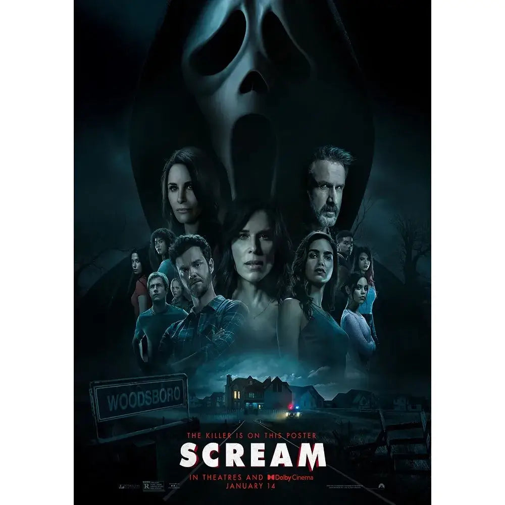 Retro scream horror movie wall art bedroom framed poster