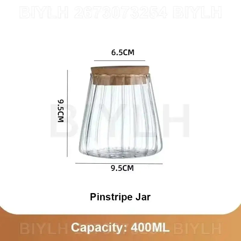 Modern clear glass flower pots with wood base living room planters