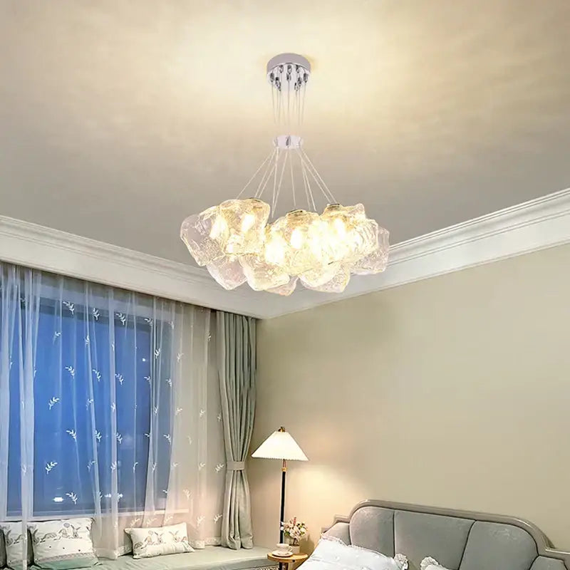 iced crystal chandeliers cloud led living room light