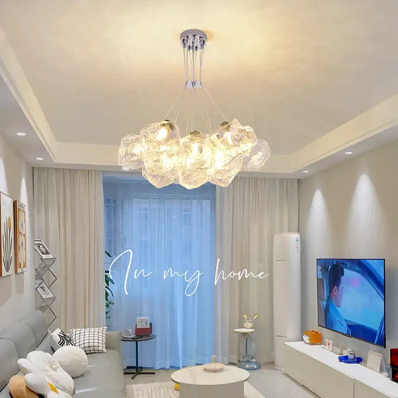 iced crystal chandeliers cloud led living room light