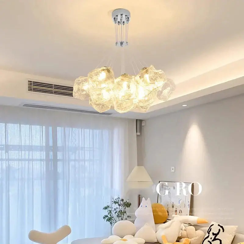 iced crystal chandeliers cloud led living room light