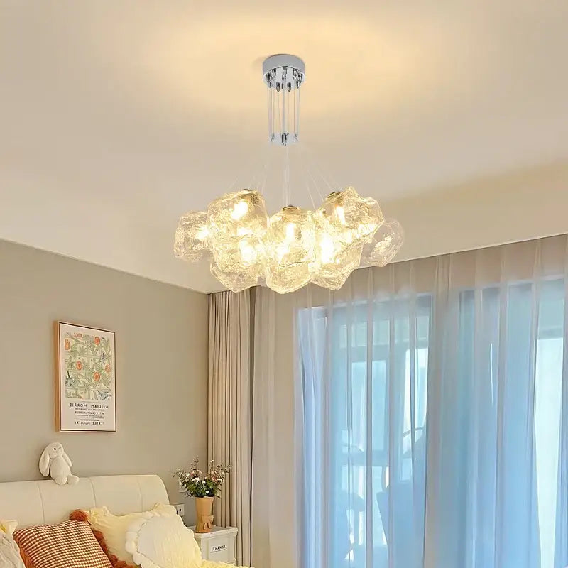 iced crystal chandeliers cloud led living room light