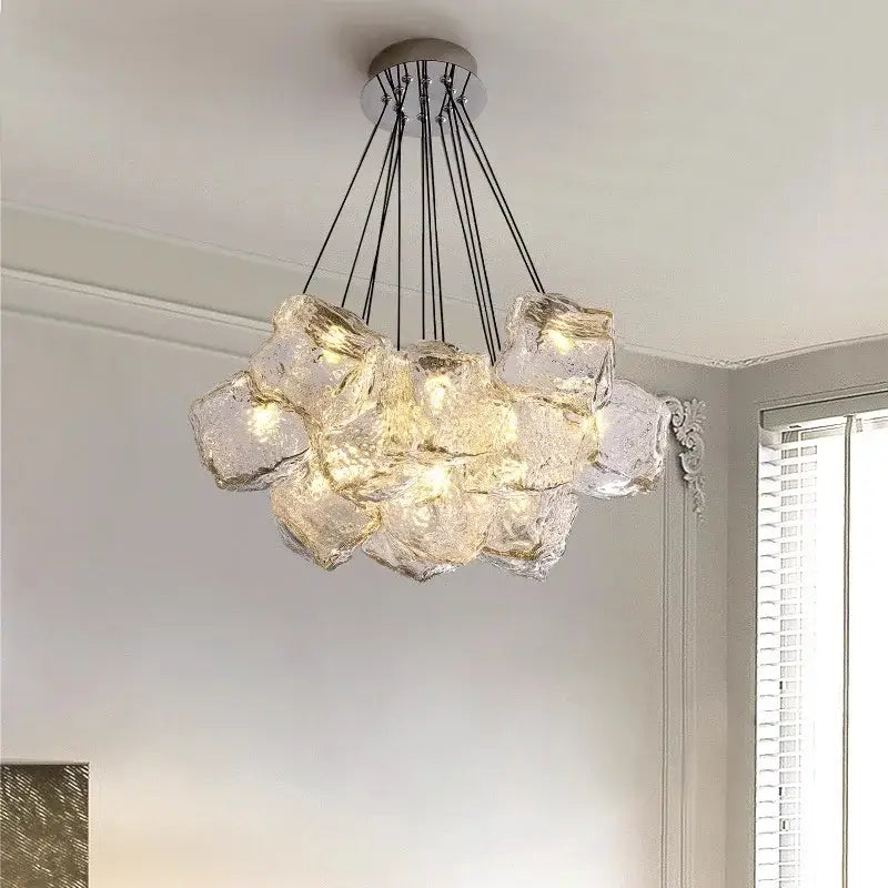 iced crystal chandeliers cloud led living room light