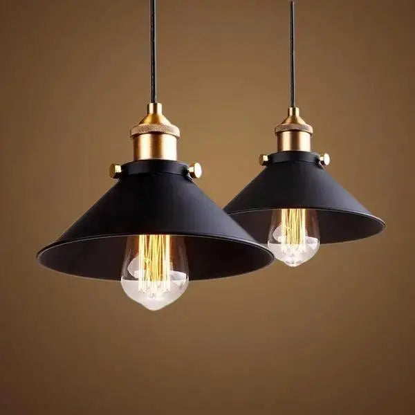 Industrial black & brass pendant light kitchen industrial pendant