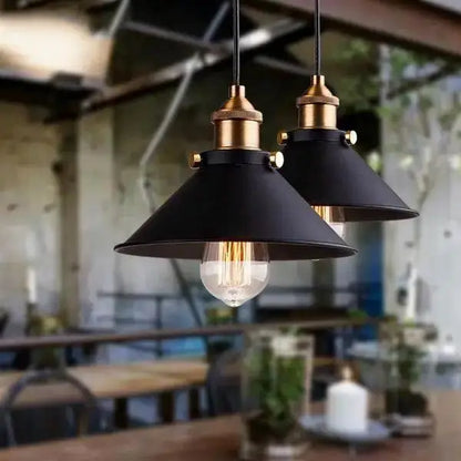 Industrial black & brass pendant light kitchen industrial pendant