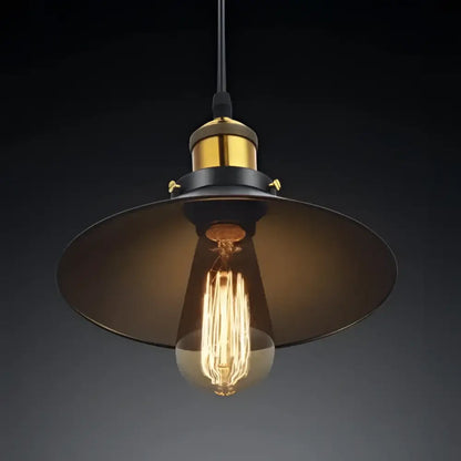Industrial black & brass pendant light kitchen industrial pendant