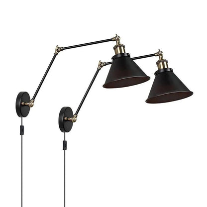 DecorBites™ Industrial Plug In Wall Sconce
