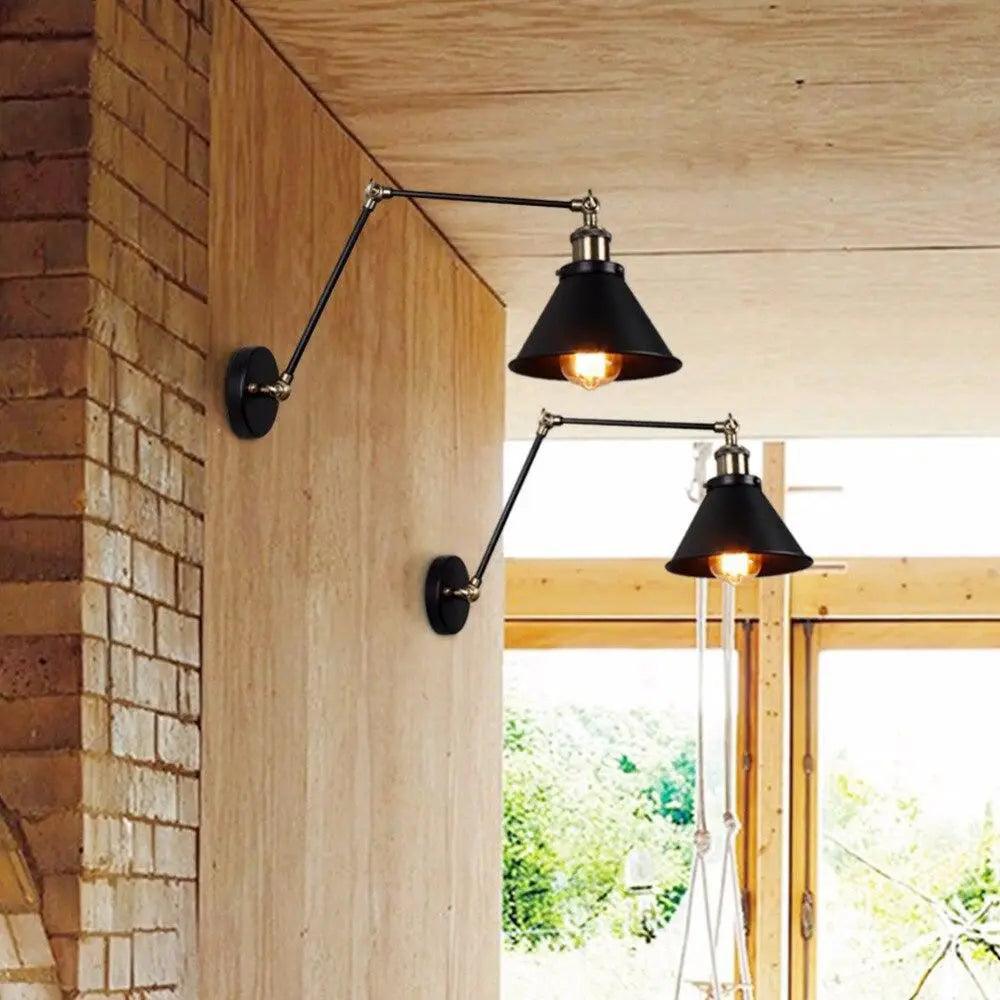 DecorBites™ Industrial Plug In Wall Sconce
