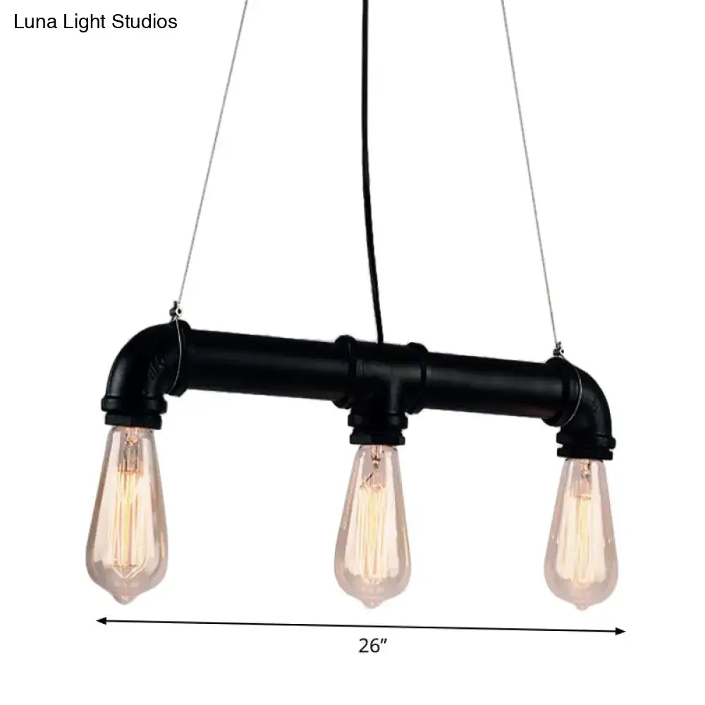 Industrial black iron pendant lamp kitchen island light