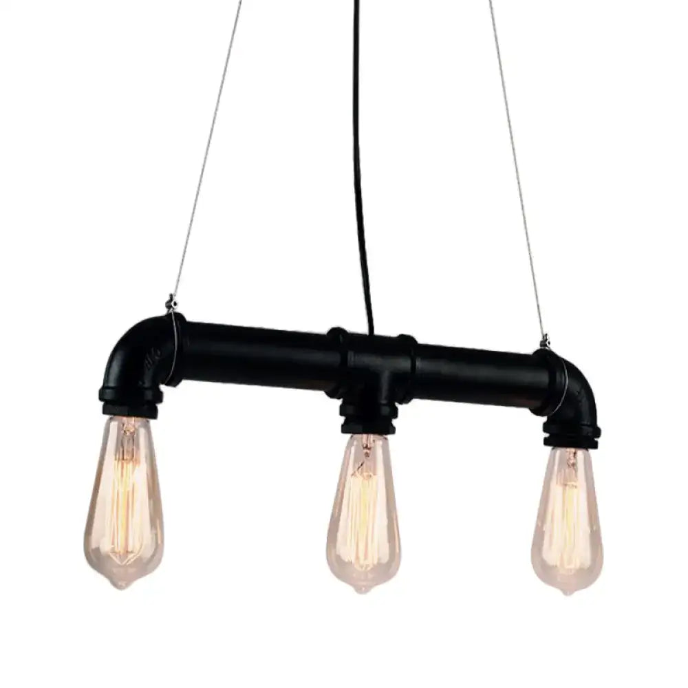 Industrial black iron pendant lamp kitchen island light