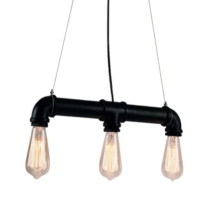 Industrial black iron pendant lamp kitchen island light