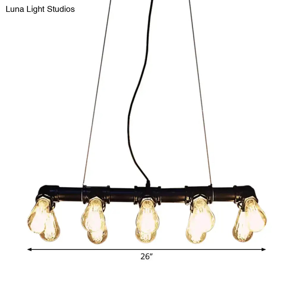 Industrial black iron pendant lamp kitchen island light