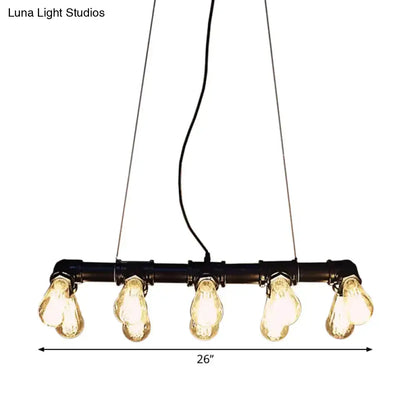 Industrial black iron pendant lamp kitchen island light