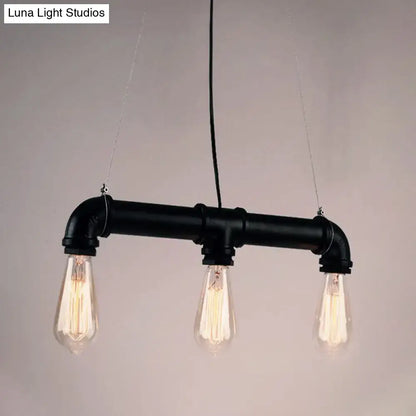 Industrial black iron pendant lamp kitchen island light