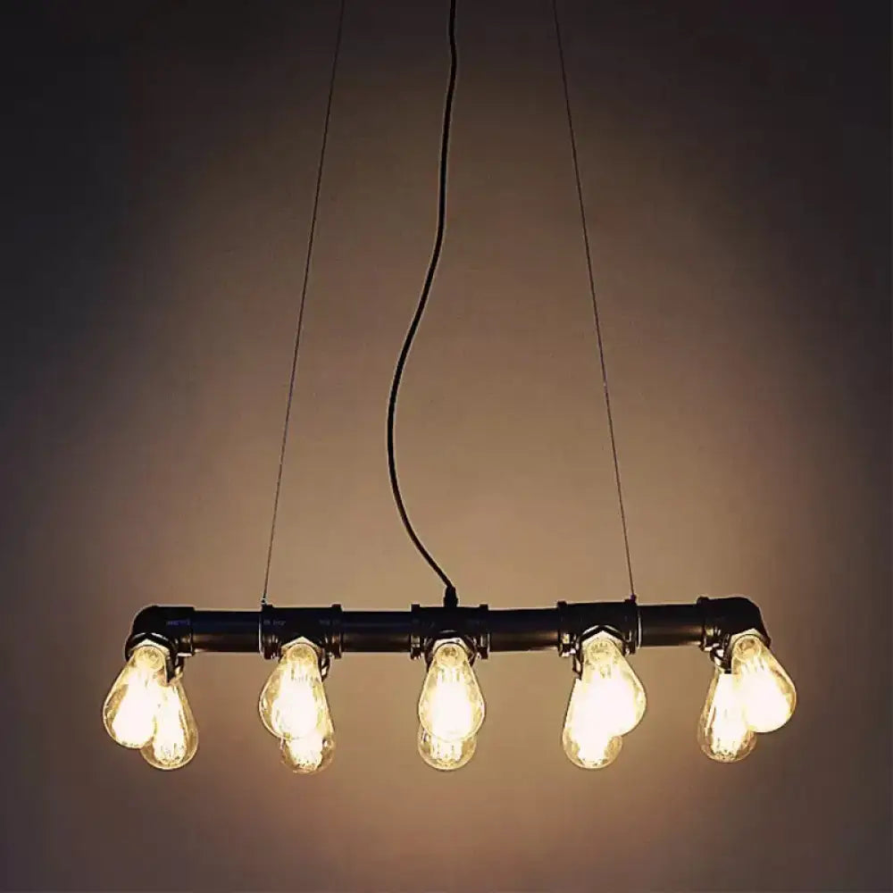 Industrial black iron pendant lamp kitchen island light