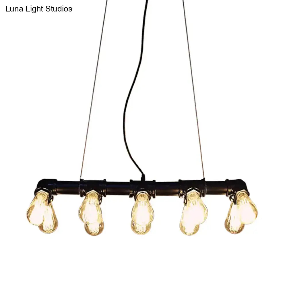 Industrial black iron pendant lamp kitchen island light