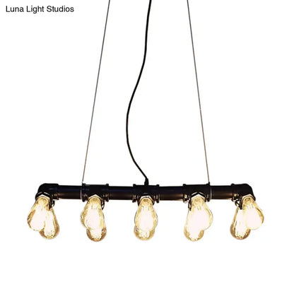 Industrial black iron pendant lamp kitchen island light
